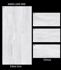 กระเบื้องพอร์ซเลนบางสีขาวขนาดใหญ่ 600x1200 มม. คุณภาพดีที่สุดจากโรงงานอินเดีย ราคาดูไบ กระเบื้องเซรามิก - Product Image 2