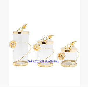 Boîte métallique en acier inoxydable blanche et antique Boîte métallique décorative à l'aspect unique de forme ronde - Product Image 5