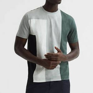 Servicio OEM Últimos diseños Alta calidad Casual Cuello redondo Manga corta En blanco 100% Algodón Bloque Color Camisetas unisex - Product Image 3