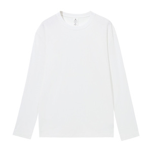 Camiseta de manga larga de algodón de alta calidad al por mayor, Camiseta holgada informal de calle con logotipo personalizado para hombre - Product Image 5