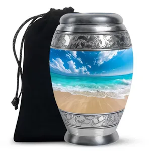Urnes funéraires pour cendres humaines sur la plage, urnes commémoratives pour cendres océaniques pour père - Product Image 1