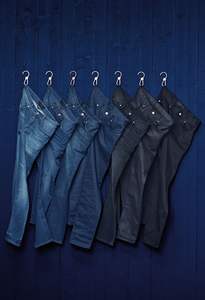 Baggy Straight Loose Straight Washed Knitted pour l'hiver Jeans en jean pour hommes de qualité supérieure Couleurs épaisses à double couche contrastées - Product Image 6