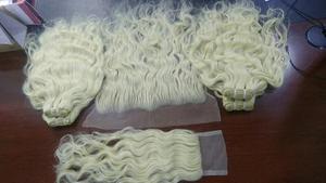 PERUVIAN DEEP WAVE <b>HALO</b> HAIR HAND TIED QUALITY CHECKED UNPROCESSED HAIR <b>EXTENSION</b> RAW VIRGIN HIGH QUALITY TOP GRADE HAIR BUNDLES - Product Image 2