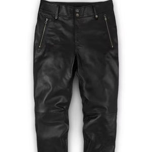 Pantalones de cuero de longitud regular de alta calidad 100%/pantalones de cuero hechos de tela de secado rápido de calidad superior - Product Image 1