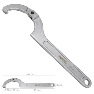 Chiave a Gancio Articolata per Tubi da 80 a 120 mm - Product Image 2