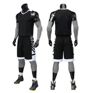 Ensemble d'uniformes de basket-ball d'équipe de sport pour hommes de couleur noire vêtements de sport en gros ensemble d'uniformes de basket-ball pour hommes pour vêtements d'équipe - Product Image 1