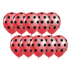 Globos de Fiesta Rojos con Puntos, Paquete de 12 Unidades, Decoraciones para Fiestas - Product Image 2