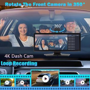 9 ''10,26'' наружный внешний Wi-Fi Автомобильный видеорегистратор 4k HD передняя задняя двойная запись Автомобильный навигатор портативный экран - Product Image 5
