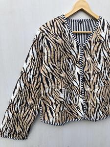 Block Printed Quilted Jacket: Handmade Boho <b>Coat</b> - Product Image 4