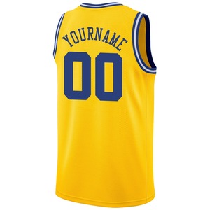 Custom Yellow Basketball Jersey Men's Tank <b>Top</b> Personalized Name Number Team Sportswear O-Neck Breathable <b>Mesh</b> Plus Size - Product Image 4