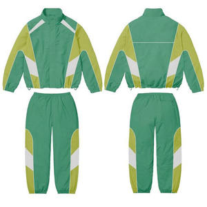 2025 Logo personnalisé Zip up Veste et pantalon Survêtement Ensemble Polyester Nylon Coupe-Vent Sport Survêtement Ensemble pour Hommes - Product Image 2