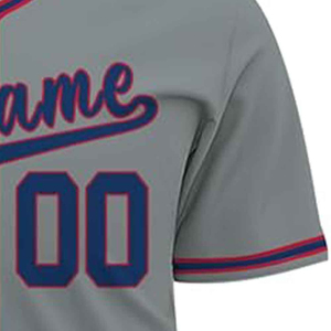 OEM High Quality 100% Polyester Breathable Quick Dry <b>Baseball</b> Jersey Customizable Sublimation Full Button Design Solid Softball - Product Image 4