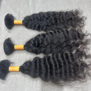 ผมอินเดียแบบมัดเดี่ยวคุณภาพสูงสำหรับถักเปีย ผมแท้ 100% แบบเวอร์จิ้นเรมี่ ไม่ผ่านการแปรรูป  ทุกสี ขายส่ง - Product Image 2