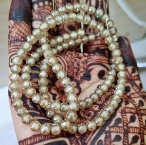 Perles de Moissanite jaune rondes de 6 mm perles à facettes de qualité AAA excellente fabrication de coupe pour bijoux Moissanite et bijoux personnalisés - Product Image 1