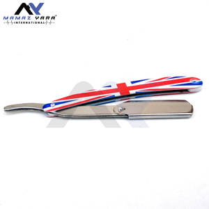 Navaja de Afeitar Profesional con Bloqueo Oscilante, Mango con Estampado de Bandera Americana, Navaja de Afeitar Plegable para Salón, Cuchilla Plegable para Afeitar la Barba y el Cabello - Product Image 4