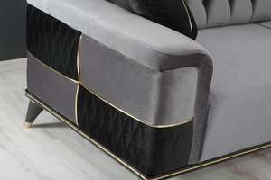 Juego de sofá modular de estilo otomano moderno de lujo superventas, muebles de madera para sala de estar, hotel y Villa - Product Image 3