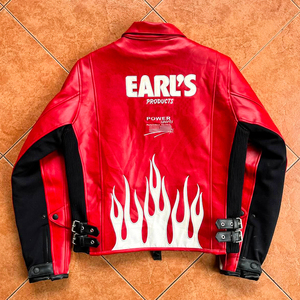 Veste de course vintage de haute qualité personnalisée pour hommes, cuir véritable, broderie rouge, patchs en chenille, taille plus, fermeture éclair d'automne - Product Image 2