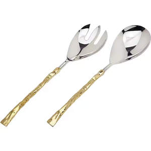 Ensemble de couverts durables Serveur à salade en métal fabriqué à la main Offre Spéciale accessoires de cuisine Vaisselle économique Couverts attrayants - Product Image 6