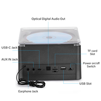 Pemutar CD/BT/FM/USB/TF Desktop trendi pemutar CD portabel
