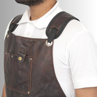 Tablier de Chef en Cuir Ajustable Premium, Logo Personnalisé, Couleur Personnalisable, OEM/ODM Disponible, Fabriqué au Pakistan, Alif Trend, MOQ 15 Pièces, Unisexe Adultes