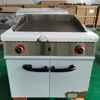 Nouveau modèle 2026 – Plaque de cuisson professionnelle à gaz pour restaurants et hôtels, 2/3 plate et 1/3 rainurée, avec armoire de rangement