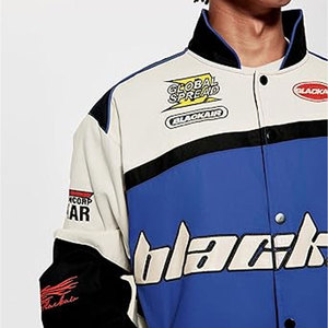 Chaqueta de bombardero Retro de carreras Vintage de alta calidad, ropa de calle, chaquetas de moto, poliéster ligero bordado, ropa de primavera y otoño - Product Image 3