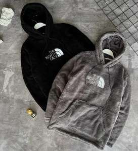 เสื้อสเวตเตอร์มีฮู้ดผู้ชายมีฮู้ดขนแกะมีฮู้ดแขนยาวขนฟูนุ่มฟูสำหรับฤดูใบไม้ร่วงเสื้อกันหนาวมีฮู้ดขนแกะ Sherpa - Product Image 1