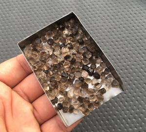 Quartz fumé de qualité supérieure 4-6 MM 50 pièces pierres précieuses brutes en vrac naturelles cristal fumé taille brute 4-6 MM pierres précieuses en vrac fumées" - Product Image 2