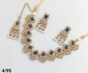 Plaqué or antique magnifique magnifique zircon cubique cristal balancent goutte Simple collier de mariage bijoux avec boucles d'oreilles pour les femmes - Product Image 2