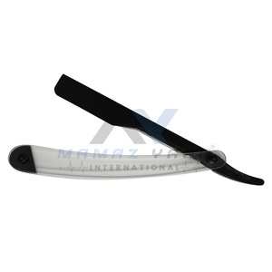 มีดโกนหนวดพลาสติกใบมีดสไลด์ตัดตรงใบมีดสแตนเลสด้ามจับอะคริลิคพับได้ - Product Image 1