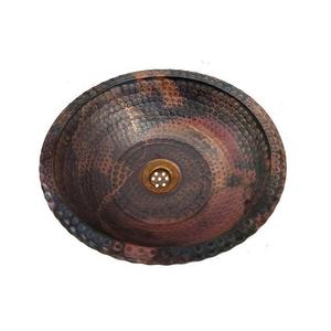 Évier de cuisine de forme ronde de taille personnalisée en cuivre martelé de nouvelle conception pour fournisseur en gros - Product Image 6