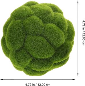 Amazing Green Metal Moss Ball Home Decor Artistic <b>Table</b> Centrepiece for Living Room Bedroom Artificial Plant Decorative Ball - Product Image 6