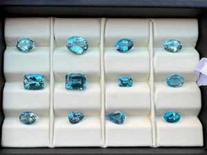 พลอยอะความารีนแท้ 100% รูปทรงคุชชั่น เจียระไนแบบเหลี่ยม  สำหรับเดือนมีนาคม  รูปทรงและขนาดหลากหลาย  ขายส่งจำนวนมาก รับผลิตแบบ OEM สำหรับทำเครื่องประดับ - Product Image 2