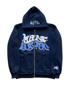 Fabricantes Ropa de aduanas Sudadera con capucha recortada Ropa de calle de gran tamaño 500 Gsm 480 Gsm Algodón Espuma Puff Impresión Sudadera con capucha - Product Image 2