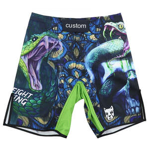 Pantalones Cortos de MMA Personalizables de Secado Rápido y Ligeros con Abertura Lateral Alta, de Poliéster/Nailon, Unisex, para Artes Marciales, Boxeo, Muay Thai, Servicio OEM - Product Image 1