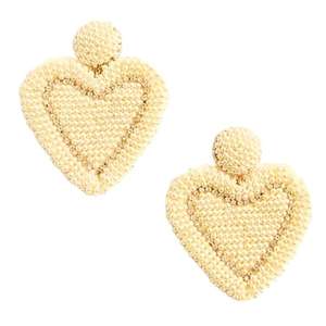 Pendientes de Cuentas de Semillas Hechos a Mano, Joyería de Cuentas de Arroz para Mujer, para Bodas y Fiestas, a Precio Económico - Product Image 1