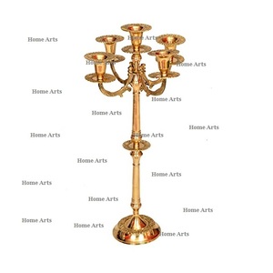Candelabros de tamaño y forma personalizados en aluminio, candelabros de Color dorado para eventos de boda, uso de decoración del hogar - Product Image 5
