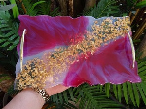 Plateau décoratif en résine de haute qualité, rectangulaire, disponible en plusieurs couleurs, pour la décoration intérieure - Product Image 4