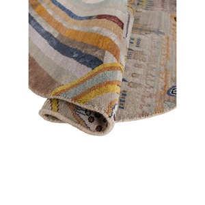 Alfombras Manchaha de Lana y Seda de Bambú, Tejidas a Mano, Color Marfil, 10 mm, Rectangulares, Diseño Abstracto, Técnica Artesanal para el Hogar y el Pasillo, Les-2807 - Product Image 2