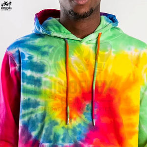 ชุดวอร์มมัดย้อมสำหรับผู้ชายชุดวอร์มผ้าฟลีซแห้งเร็วสีพื้นผูกง่ายสำหรับฤดูหนาว - Product Image 5