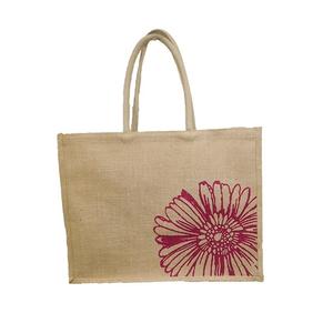 Wholesale Custom Logo Screen Printed Eco-Friendly Reusable <b>Jute</b> <b>Tote</b> <b>Bag</b> Medium Size Portable Shopping <b>Bags</b> - Product Image 3