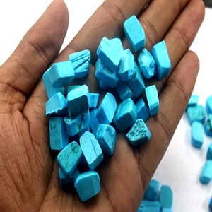 25 Piezas de Turquesa Natural en Bruto de 12-14 mm, Cristales Curativos de Alta Calidad Cortados a Mano, Piedras de Nacimiento Sin Pulir para la Fabricación de Joyas - Product Image 2