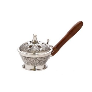 Superior Quality Brass Incense And <b>Bakhoor</b> Burner With Lid And Wooden Handle <b>Oud</b> Burner At Competitive Price - Product Image 4