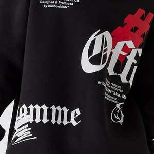 ชุดวอร์มพิมพ์ลายพัฟฟ์แบบใหม่ คุณภาพพรีเมียม OEM ปี 2026 สำหรับผู้ชาย ลวดลายย้อมสีแบบแอซิดวอช พร้อมงานปักและพิมพ์ลายด้วยความร้อน - Product Image 4