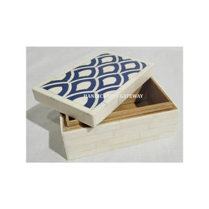Beautiful Handmade Wooden MOP Inlay Jewelry <b>Box</b> <b>Large</b> Manufacturer and Exporter Wedding <b>Gift</b> Perfect Design Indian Stone - Product Image 2