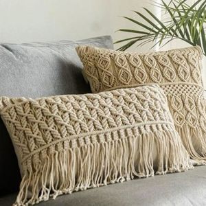 Funda de cojín de macramé asequible, decoración económica para el hogar - Product Image 1