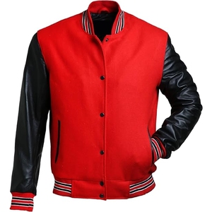 Fabricants OEM Logo personnalisé Écussons Lettre Baseball Jacket 100% coton Hommes recadrée Broderie Varsity Jacket Puff Casual - Product Image 6