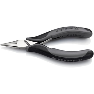คีมป้องกันไฟฟ้าสถิตย์พร้อมปากคีบแบบขัดเงาและด้ามจับแบบหลายส่วน-KNIPEX (ความยาวรวม 115 มม.) - Product Image 1