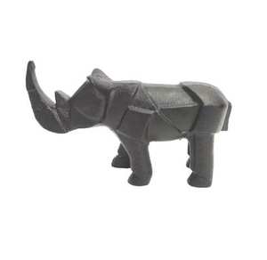 Décorations de table d'animaux Sculptures en métal de luxe faites à la main Sculptures en métal de designer Sculpture de rhinocéros en métal en gros - Product Image 1