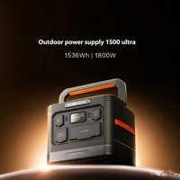 Station d'alimentation portable Jackery 1500 Ultra 1800W 1536Wh, chargeur solaire, onde sinusoïdale pure, MPPT, AC/DC, batterie externe pour la sauvegarde à domicile